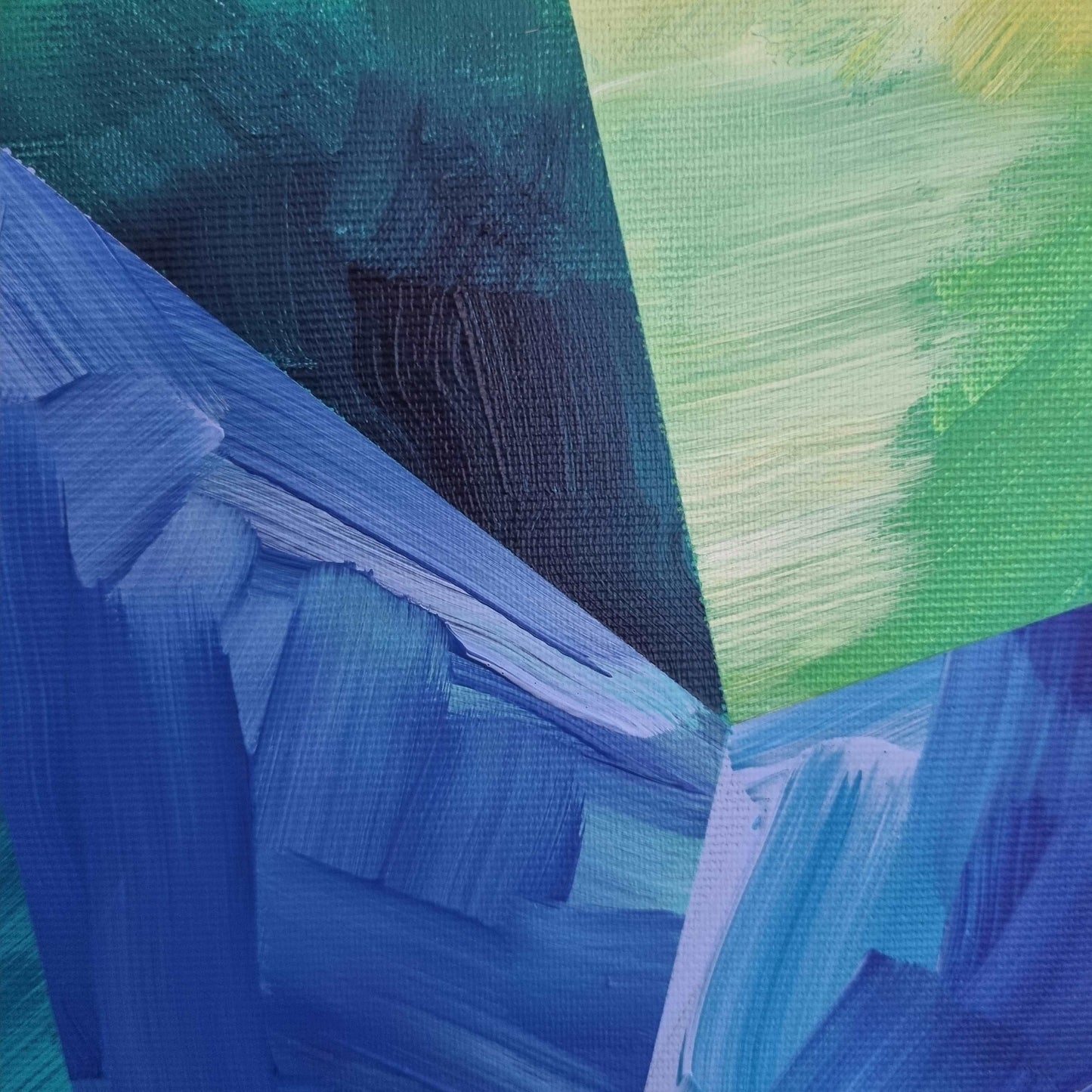 "Midnight Magnolia", Acrylbild mit Schattenfugenrahmen