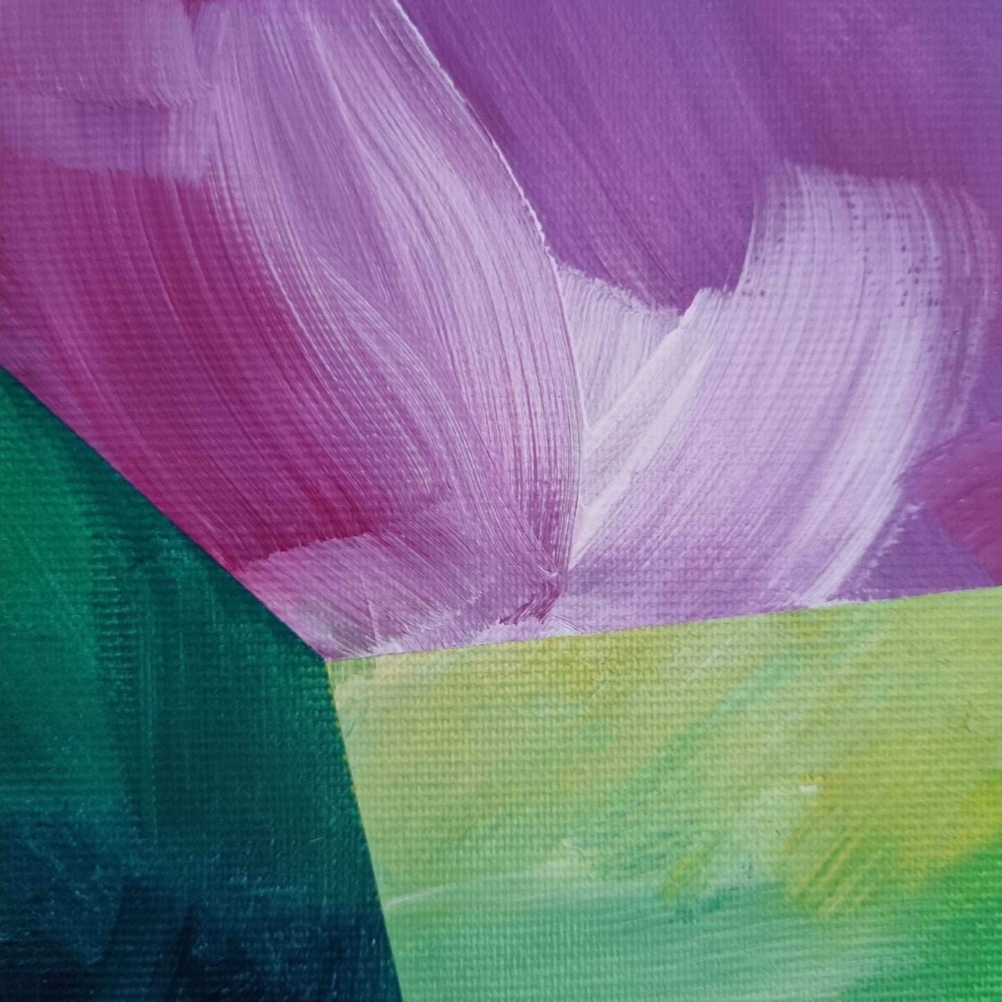 "Midnight Magnolia", Acrylbild mit Schattenfugenrahmen