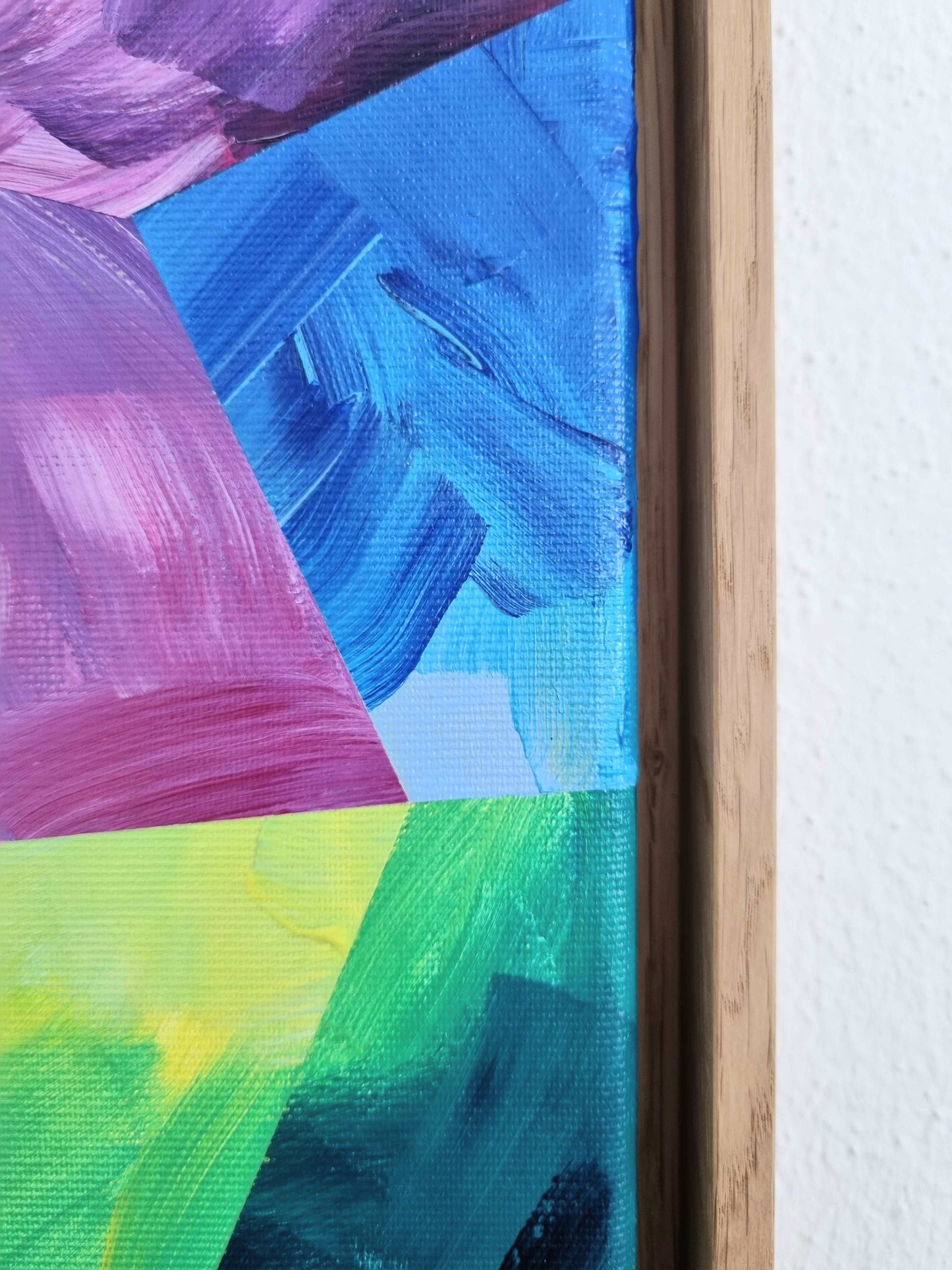 "Midnight Magnolia", Acrylbild mit Schattenfugenrahmen