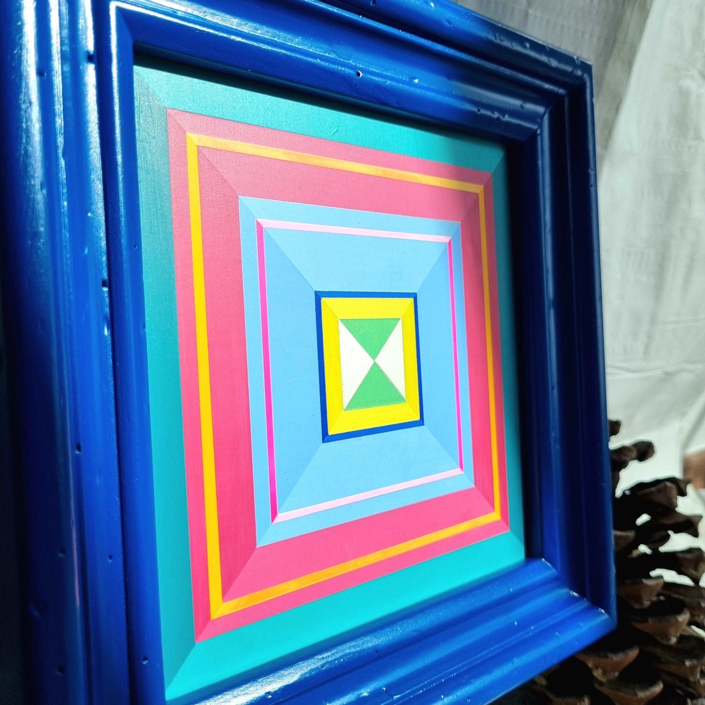 "Kunstbonbon 1", Original Wandobjekt, 23x23cm