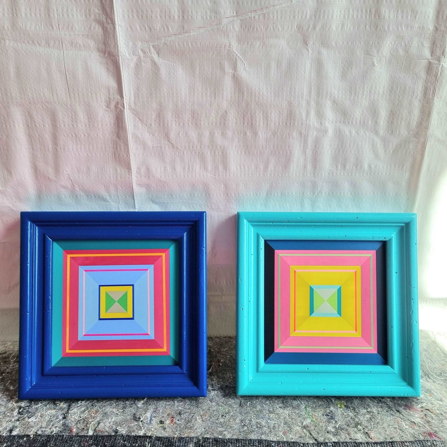 "Kunstbonbon 2", Original Wandobjekt, 23x23 cm
