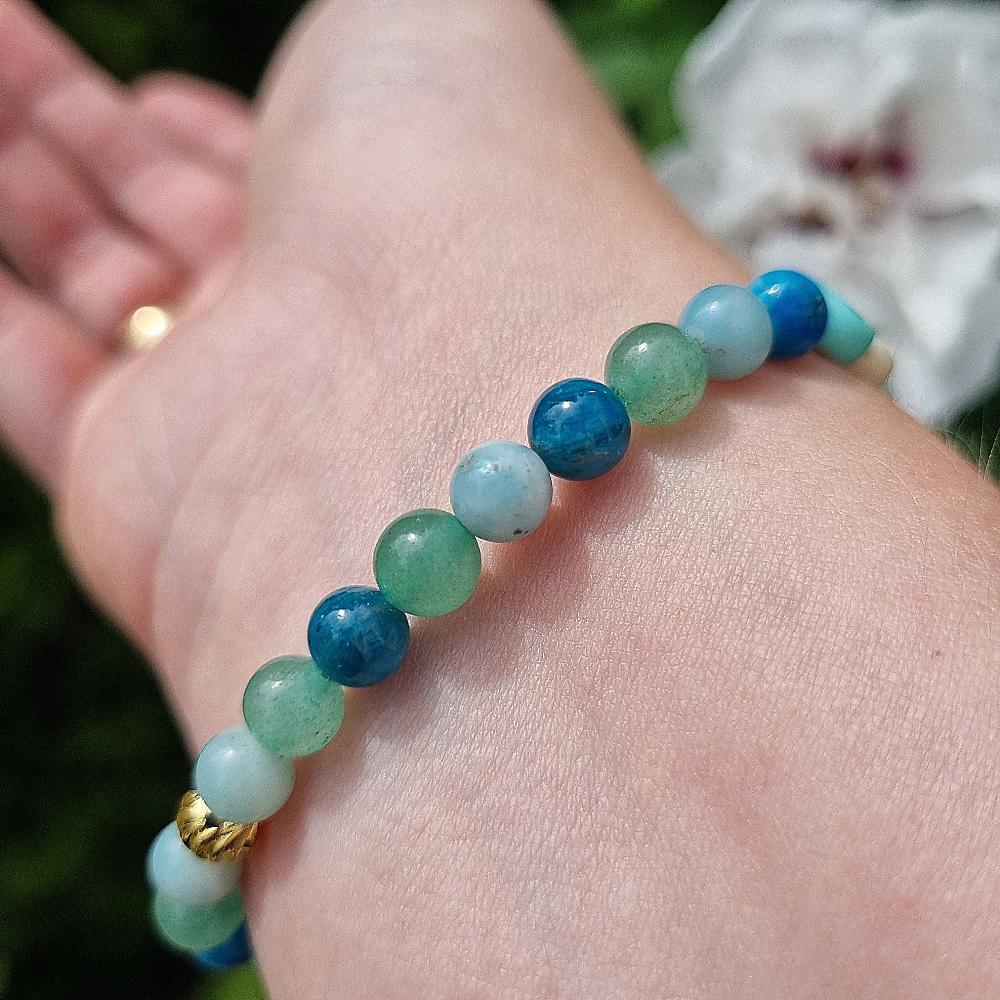 Edelsteinarmband mit Spruch