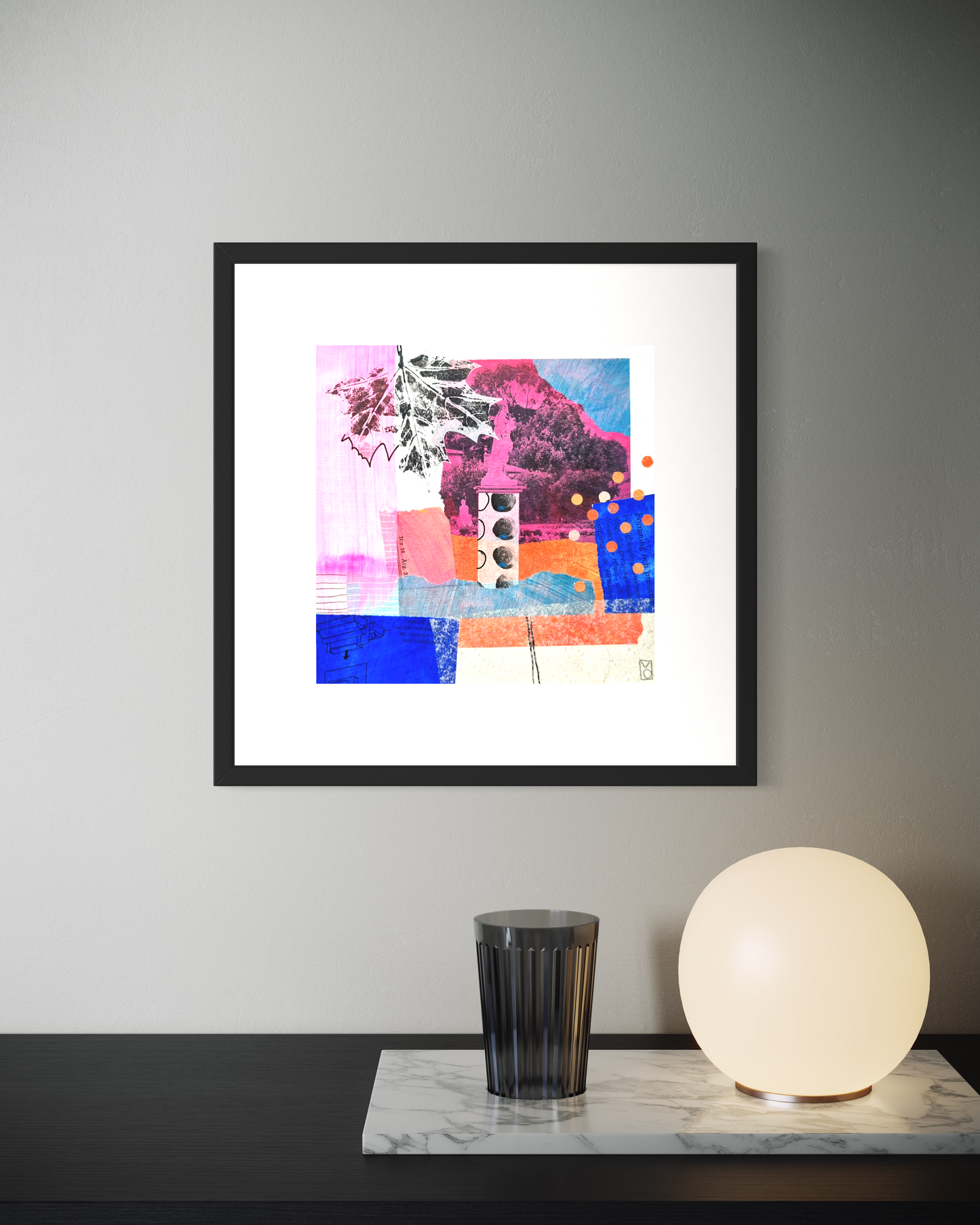 Mixed Media Collage "Die Aussicht von oben war auch nicht viel besser"