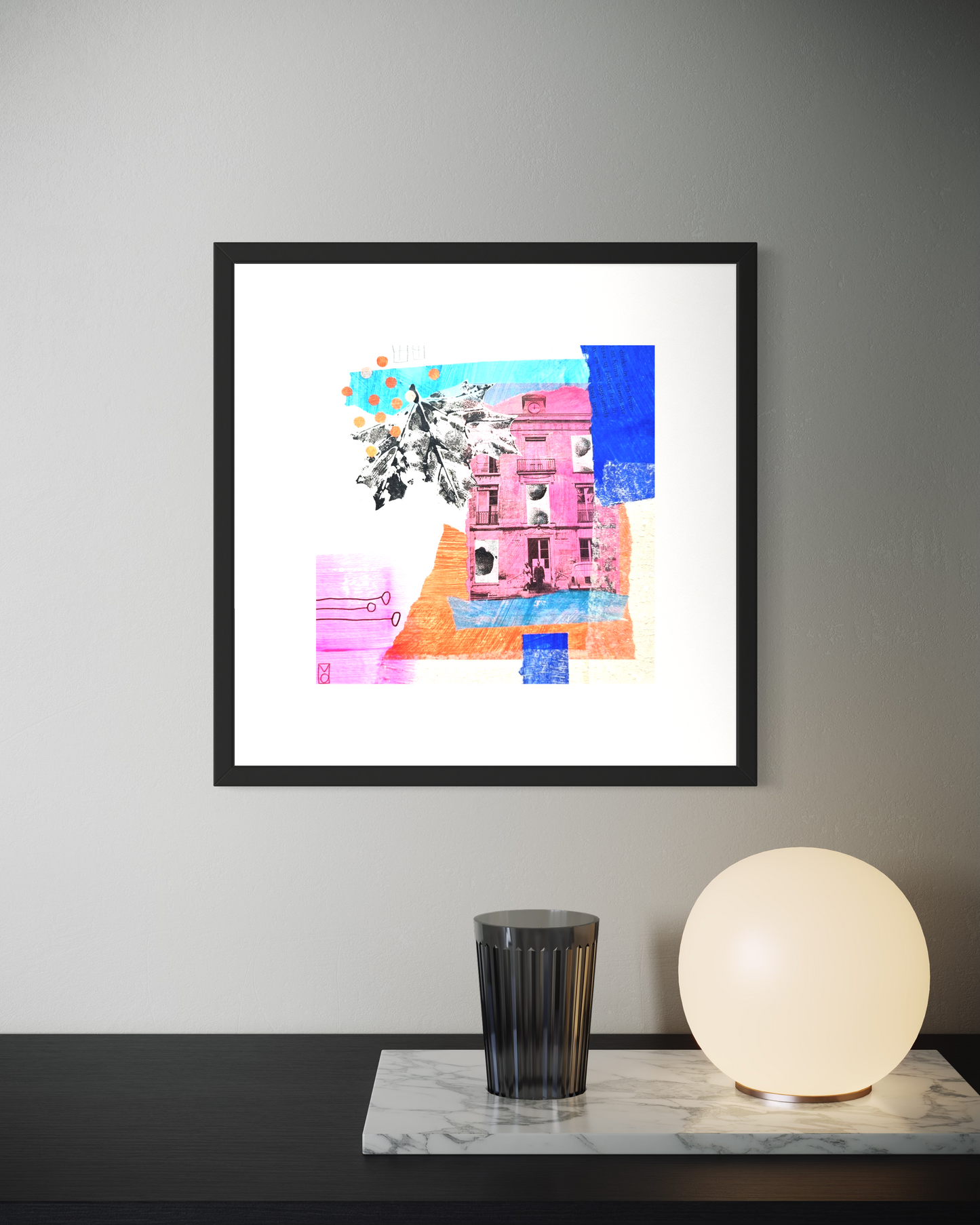 Mixed Media Collage "Ich hielt Fensterputzen schon damals für überbewertet"