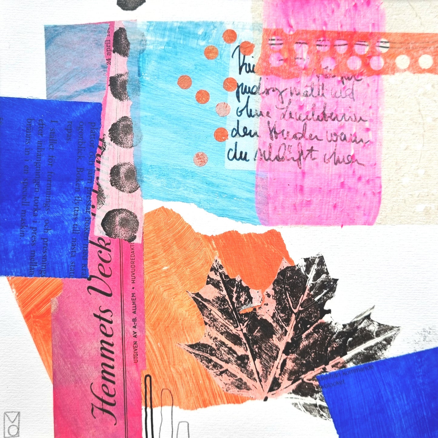 Mixed Media Collage "Swedish Confetti"