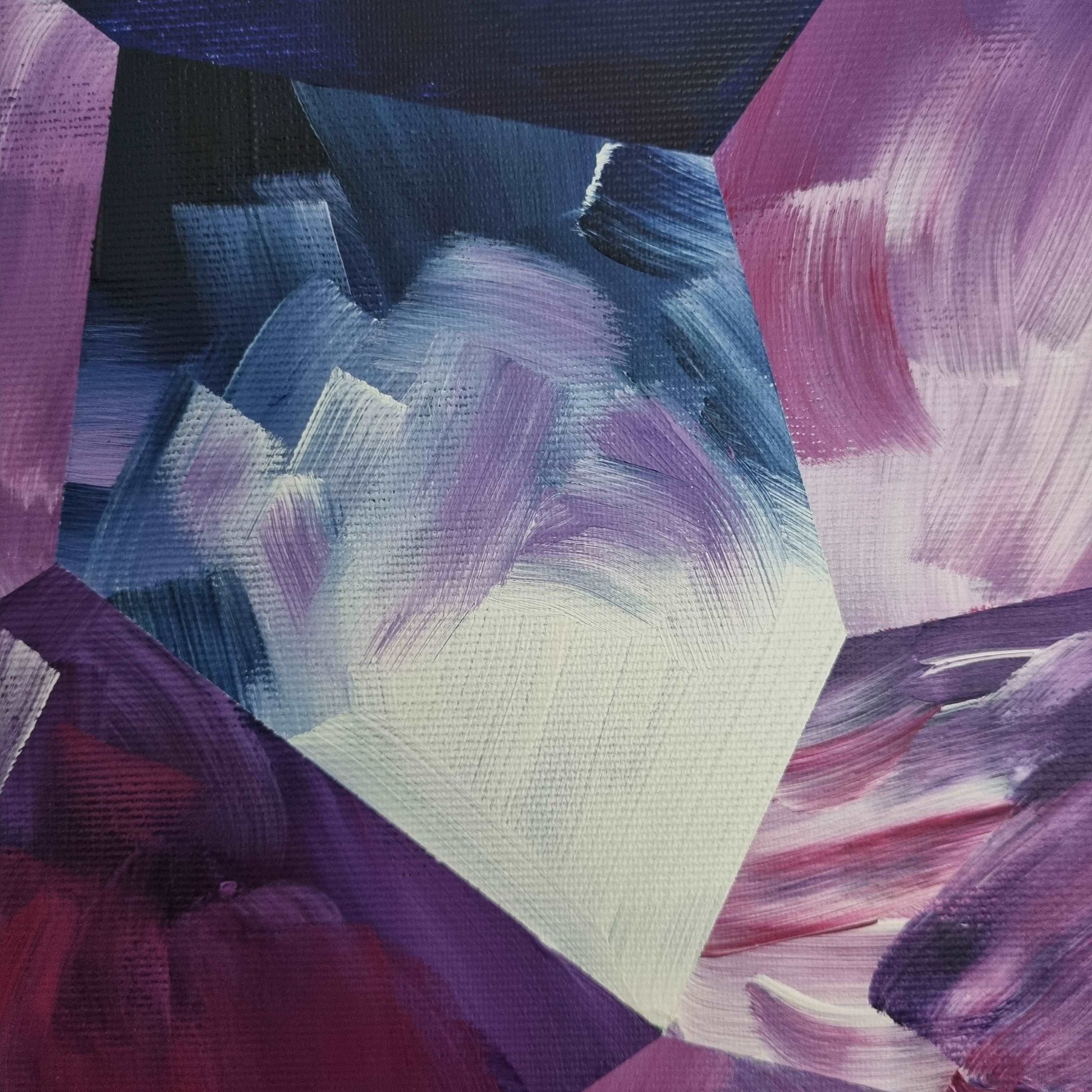 "Midnight Magnolia", Acrylbild mit Schattenfugenrahmen