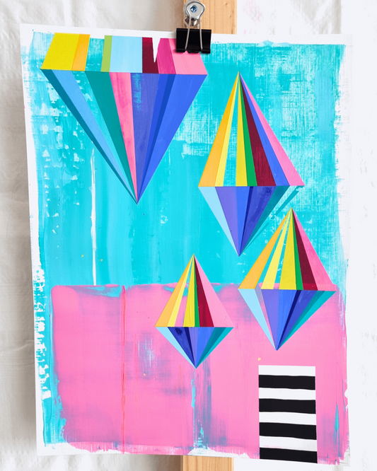 "It's worth the journey - Up in the air", Original Acrylgemälde