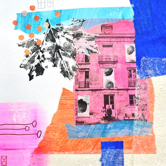 Mixed Media Collage "Ich hielt Fensterputzen schon damals für überbewertet"